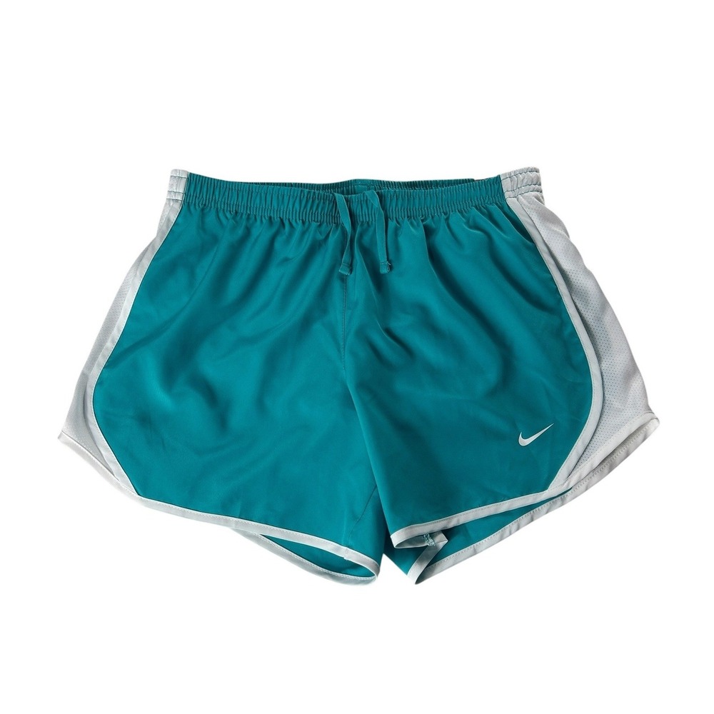 Nike Girls Dry Tempo Running Shorts Teal White 848196-345 Kids‎ Size Large NEW
